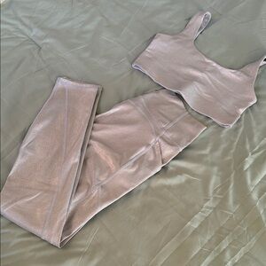 Fabletics Women's Shimmering Lavender Two-Piece Set J20